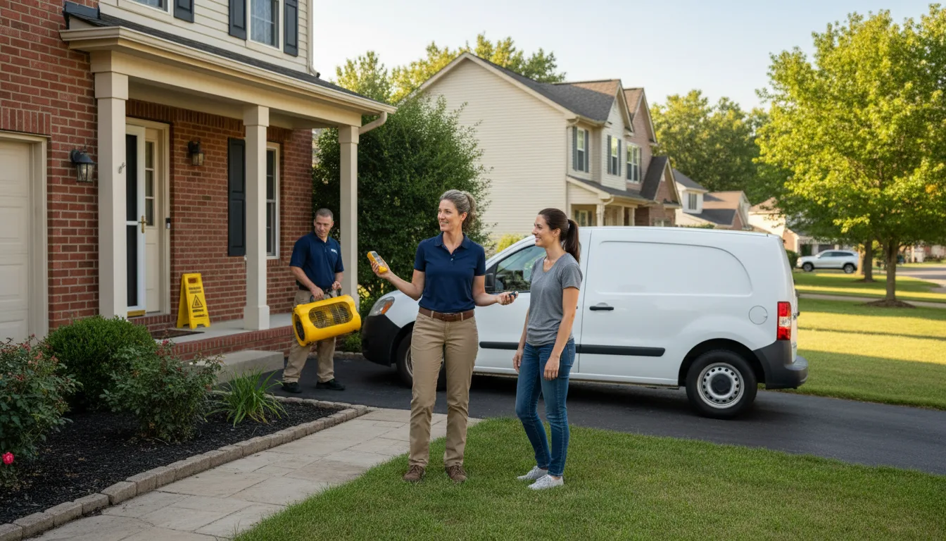 Residential water damage restoration in Kansas